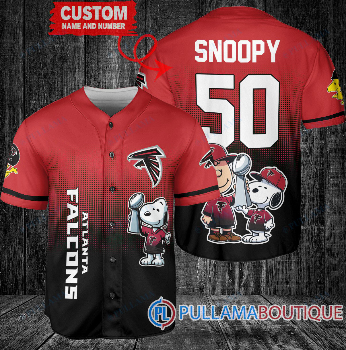 Jacksonville Jaguars x Snoopy and Charlie Brown with Trophy Custom Baseball Jersey White