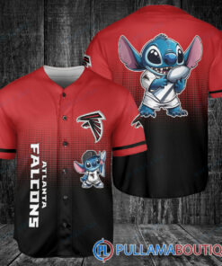 Atlanta Falcons x Stitch with Trophy Baseball Jersey Red