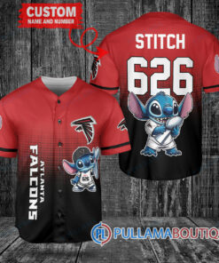 Atlanta Falcons x Stitch with Trophy Custom Baseball Jersey Red