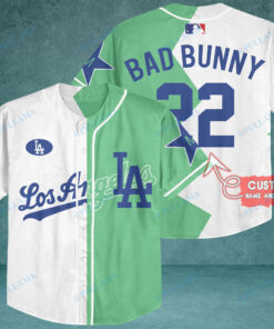 Bad Bunny Los Angeles Dodgers Baseball Jersey