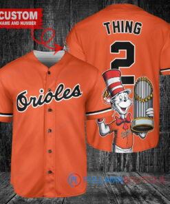 Baltimore Orioles Dr Seuss World Series Trophy Baseball Jersey – Orange