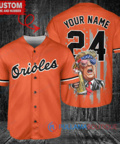 Baltimore Orioles Limited Edition World Series Trophy Baseball Jersey – Orange