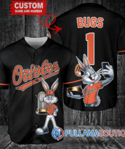 Baltimore Orioles x Bugs Bunny with Trophy Baseball Jersey Black