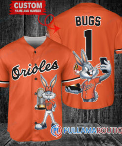 Baltimore Orioles x Bugs Bunny with Trophy Baseball Jersey Orange