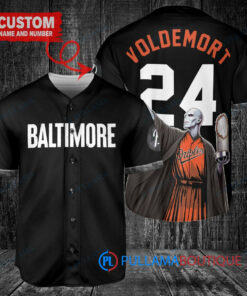 Baltimore Orioles x Lord Voldemort Baseball Jersey – Black Trophy Design