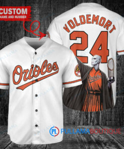 Baltimore Orioles x Lord Voldemort Harry Potter with Trophy Custom Baseball Jersey White