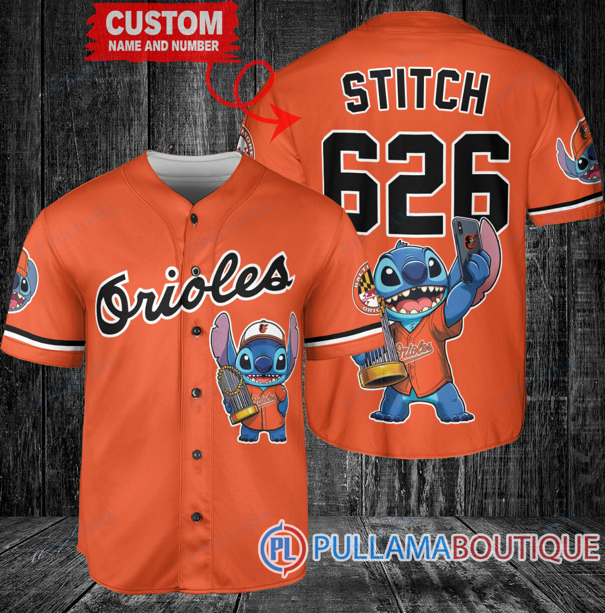 Pittsburgh Pirates x Stitch with Trophy Baseball Jersey Gray