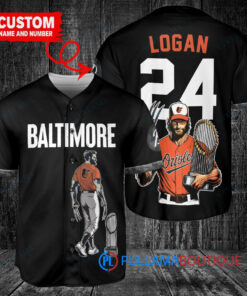 Baltimore Orioles x Wolverine Logan with Trophy Custom Baseball Jersey Black City Connect