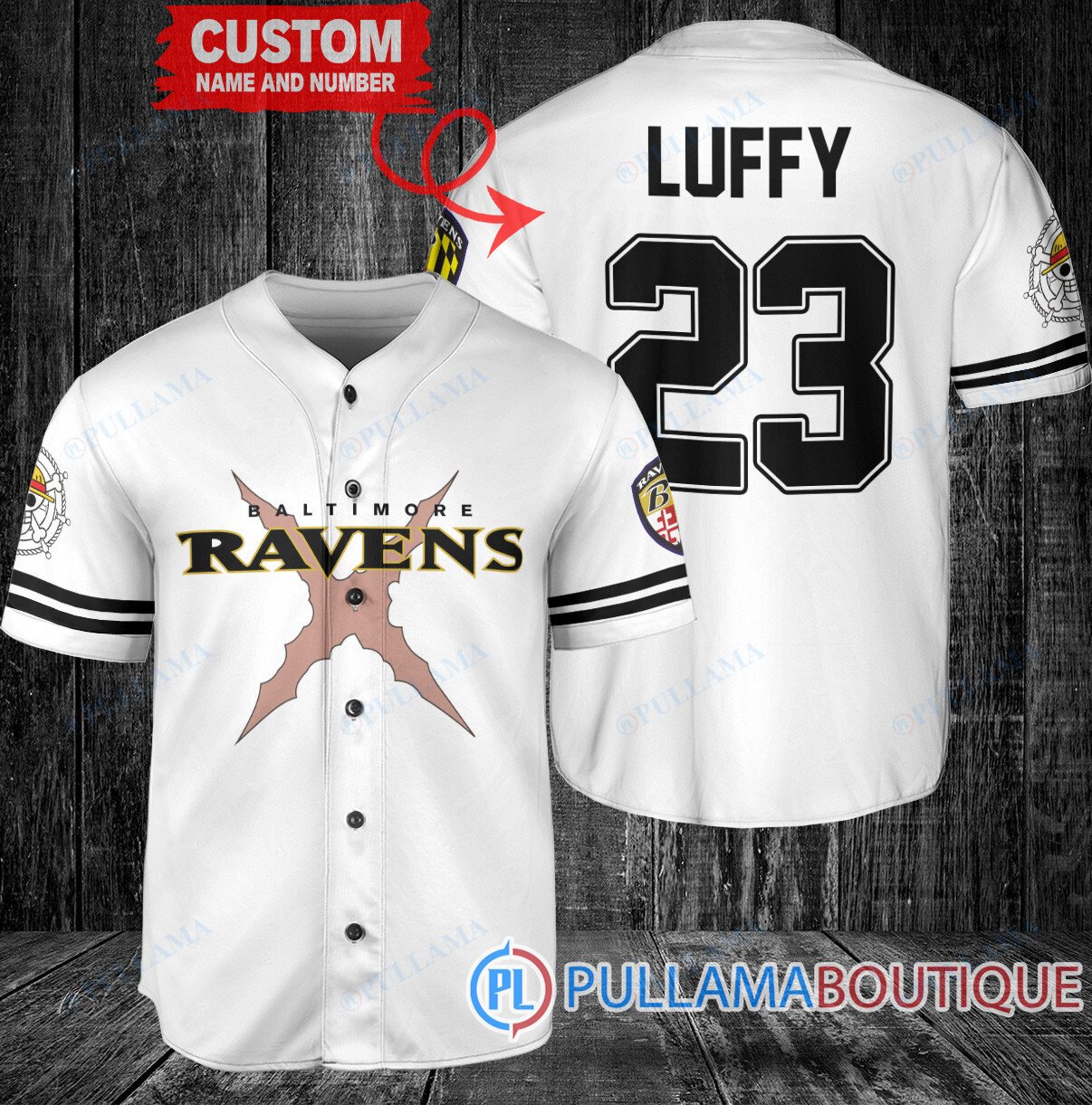 New York Giants Luffy After Timeskip One Piece Straw Hats Custom Baseball Jersey