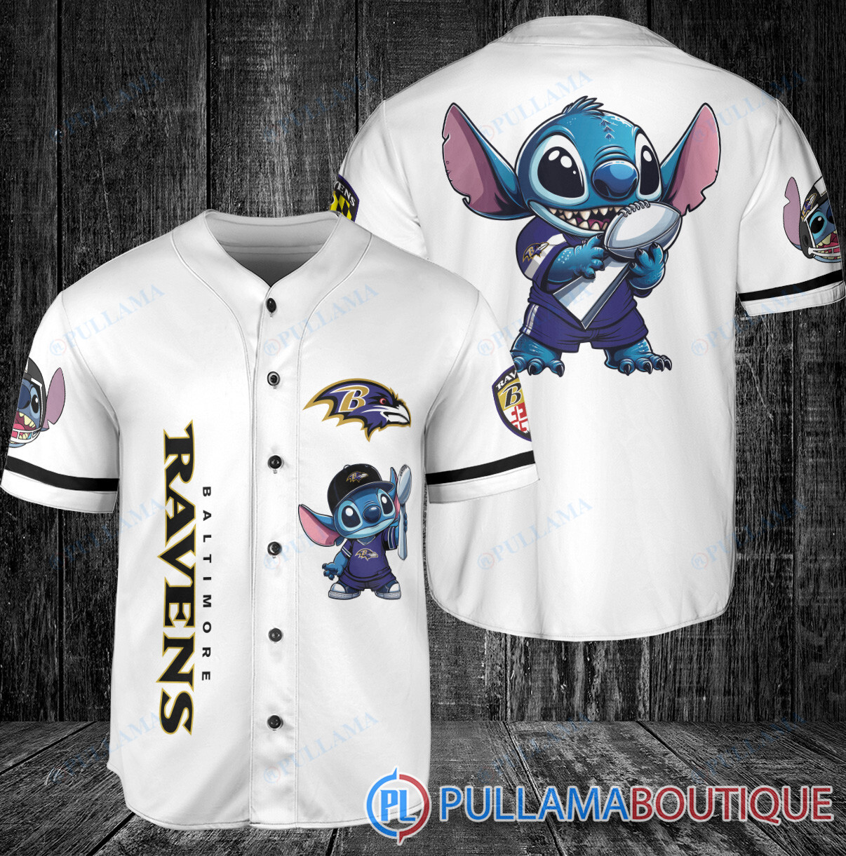 Jacksonville Jaguars x Stitch with Trophy Baseball Jersey Teal Military