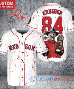 Boston Red Sox Freddy Krueger Halloween World Series Trophy Baseball Jersey