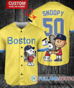 Boston Red Sox Snoopy & Charlie Brown Trophy Baseball Jersey – City Connect