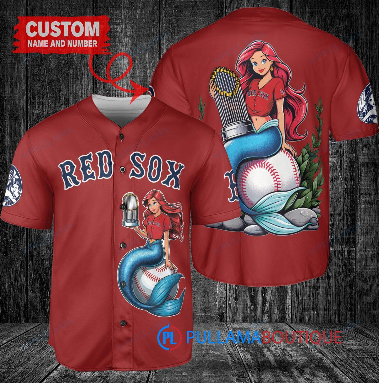 Kansas City Royals x Ariel Mermaid with Trophy Custom Baseball Jersey White