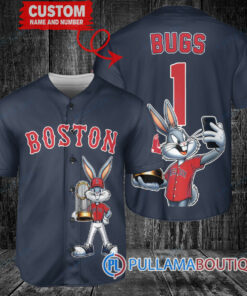 Boston Red Sox x Bugs Bunny with Trophy Baseball Jersey Navy