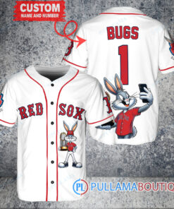 Boston Red Sox x Bugs Bunny with Trophy Baseball Jersey White