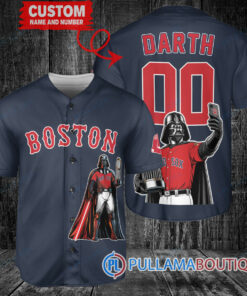 Boston Red Sox x Darth Vader Star Wars with Trophy Baseball Jersey Navy