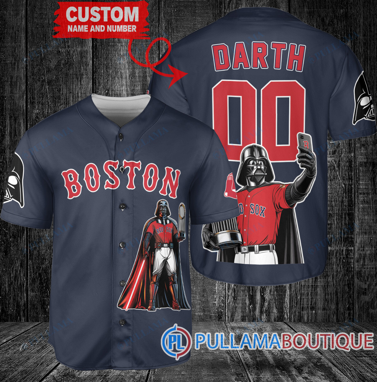 Texas Rangers x Darth Vader Star Wars with Trophy Baseball Jersey Royal