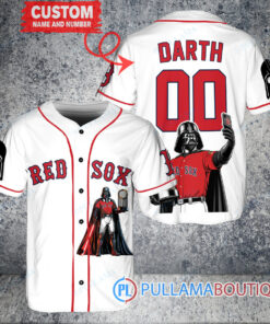 Boston Red Sox x Darth Vader Star Wars with Trophy Baseball Jersey White