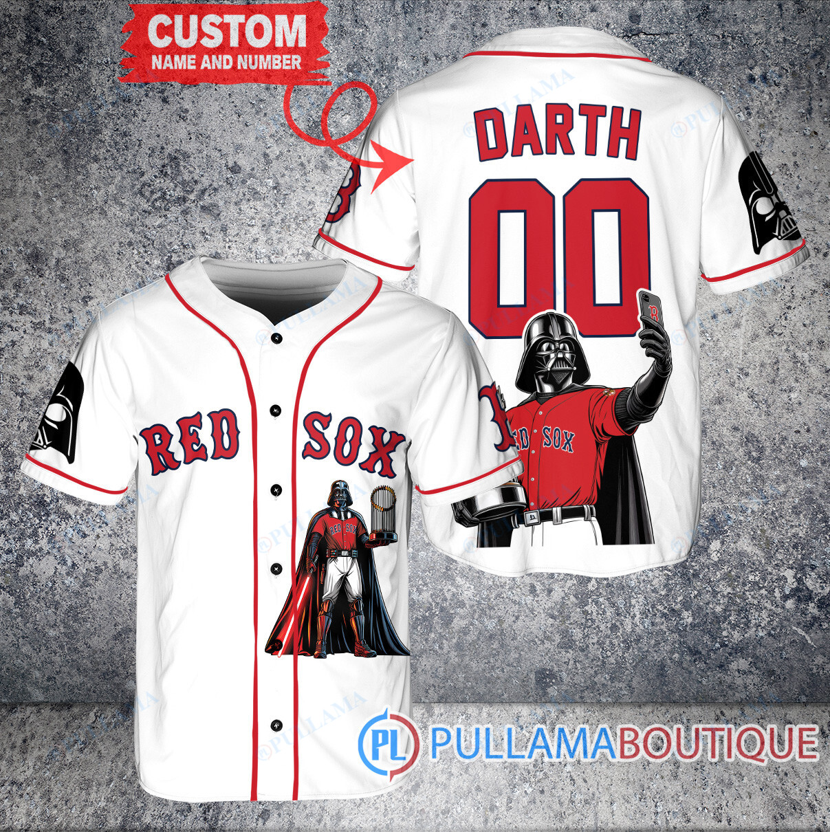 Philadelphia Phillies x Darth Vader Star Wars with Trophy Baseball Jersey Light Blue