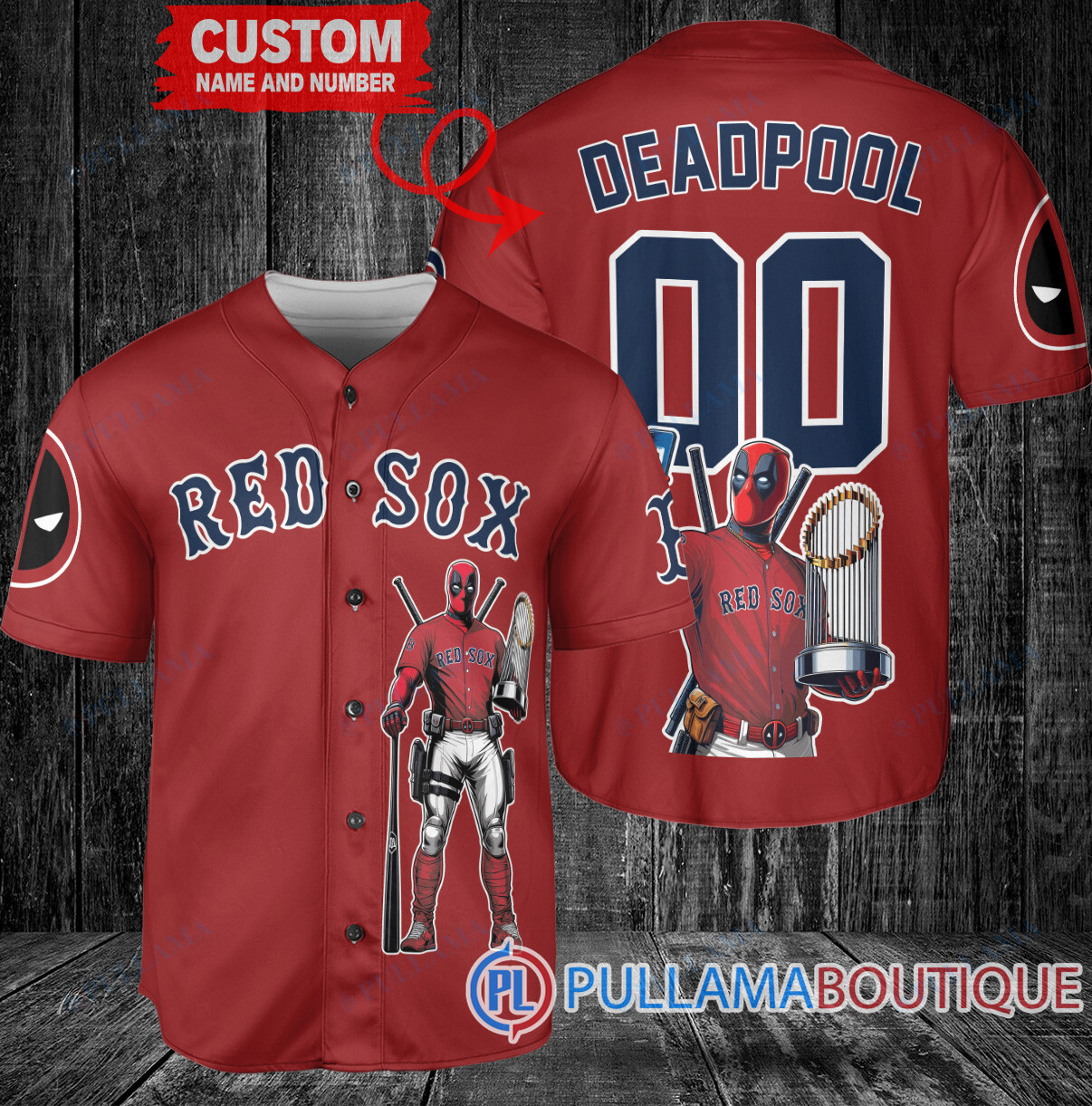 Pittsburgh Pirates x Deadpool with Trophy Baseball Jersey White