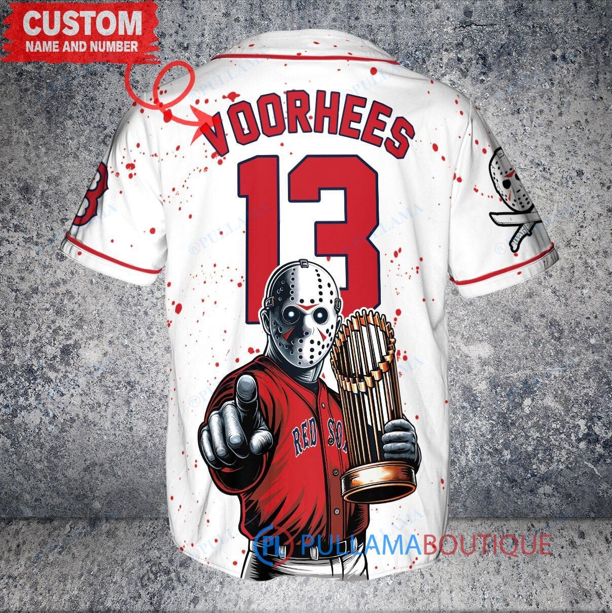 Oakland A’s Jason Voorhees Halloween World Series Trophy Baseball Jersey Gold