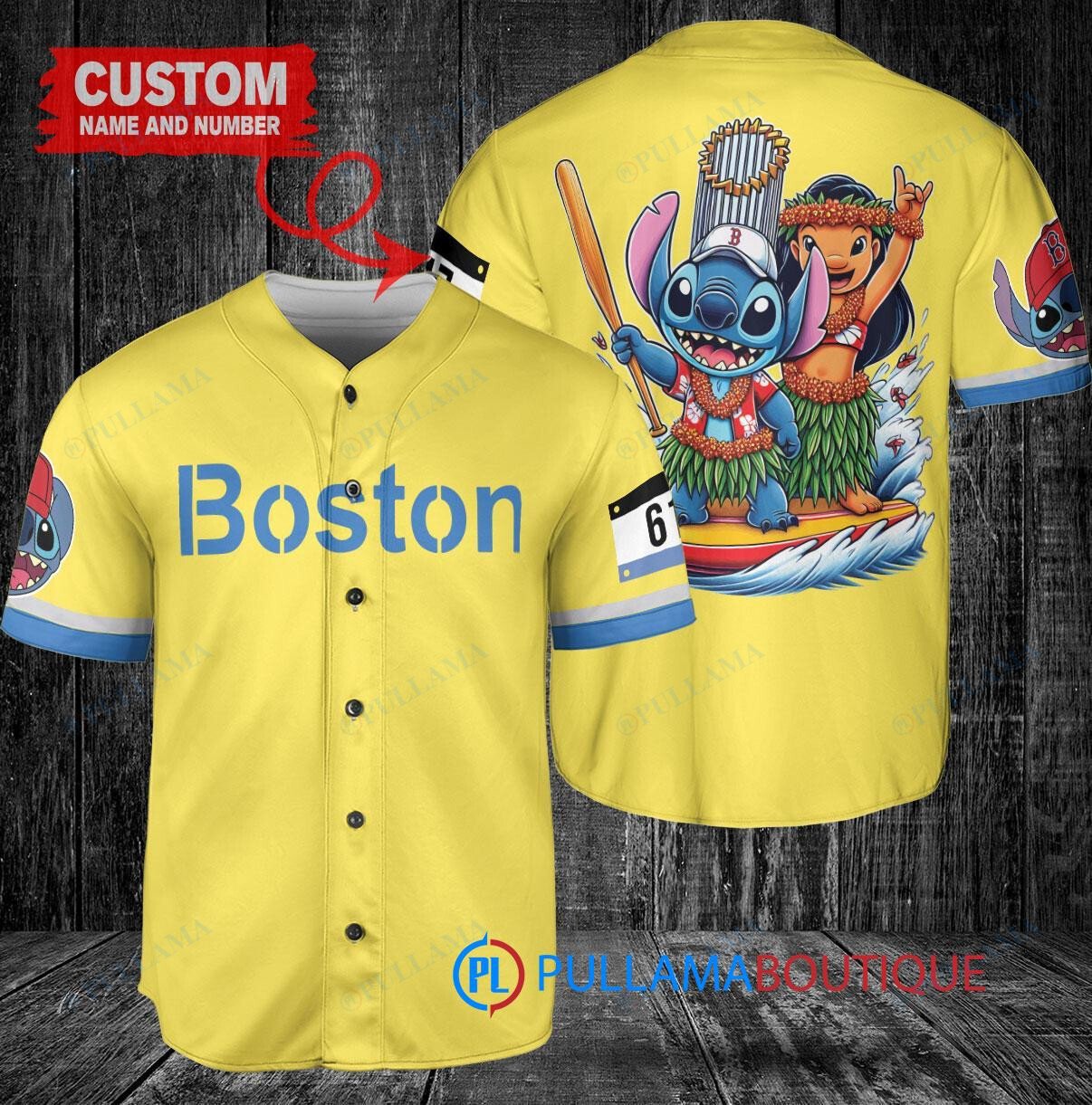 Tampa Bay Rays x Lilo & Stitch with Trophy Baseball Jersey Navy