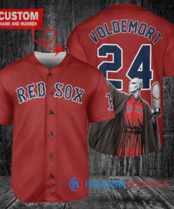 Boston Red Sox x Lord Voldemort Harry Potter with Trophy Custom Baseball Jersey Red