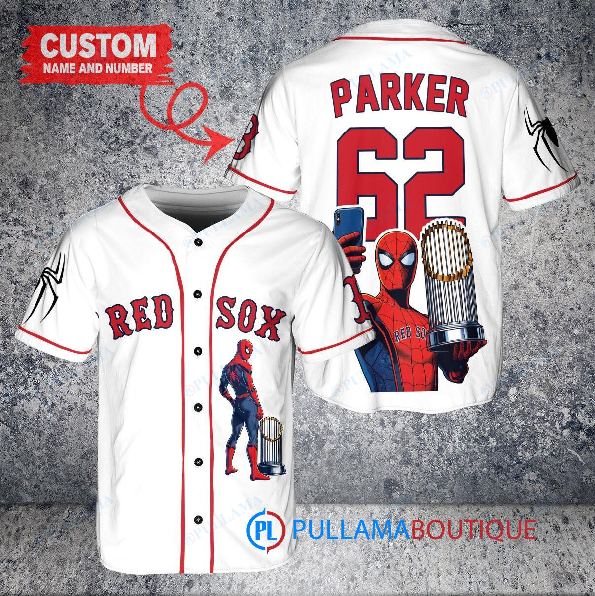 Minnesota Twins x Marvel Spiderman with Trophy Custom Baseball Jersey Gray Road