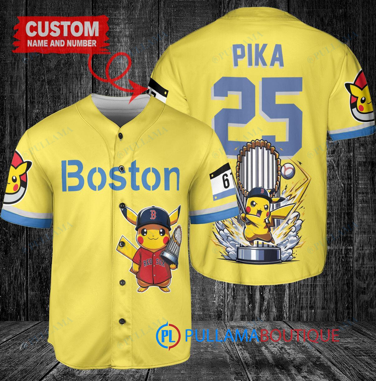 Minnesota Twins x Pikachu Pokemon with Trophy Custom Baseball Jersey Navy