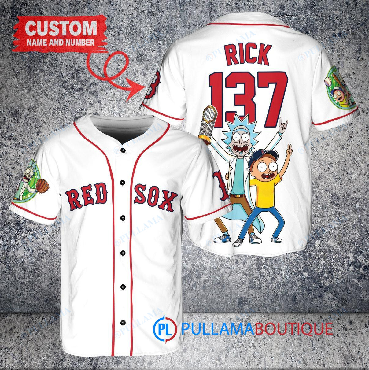 Houston Astros x Rick and Morty with Trophy Custom Baseball Jersey Orange