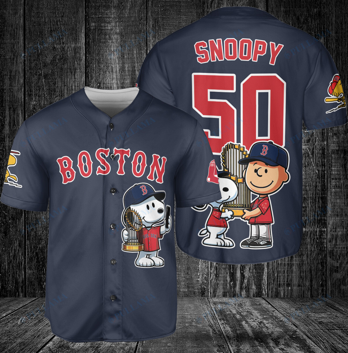 Houston Astros x Snoopy and Charlie Brown with Trophy Baseball Jersey White