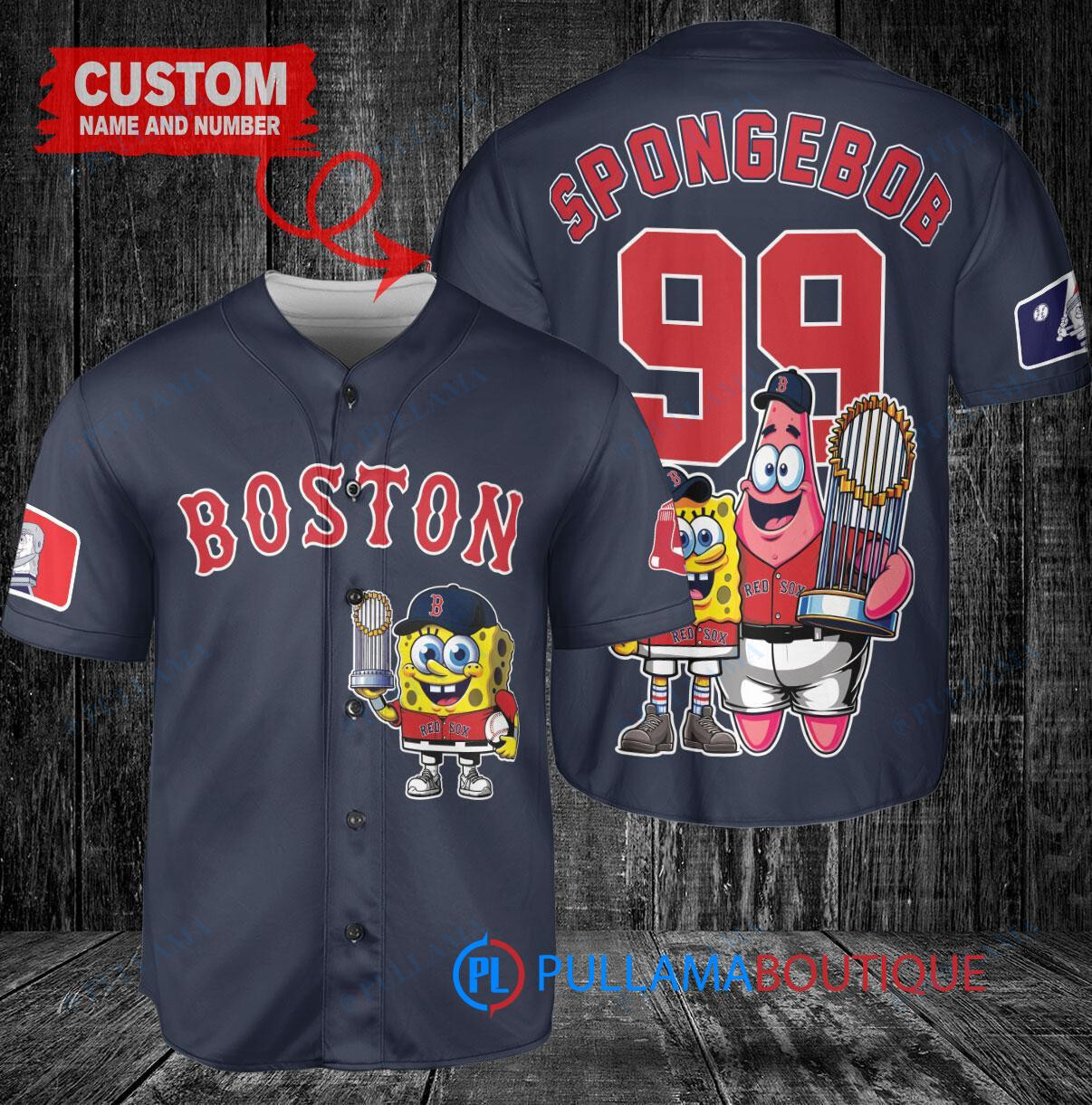 Chicago White Sox x SpongeBob SquarePants with Trophy Custom Baseball Jersey Black