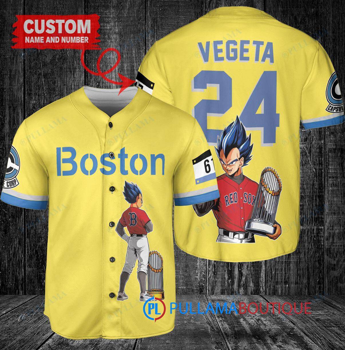 Pittsburgh Pirates x Vegeta Super Saiyan Dragon Ball Z with Trophy Custom Baseball Jersey Black