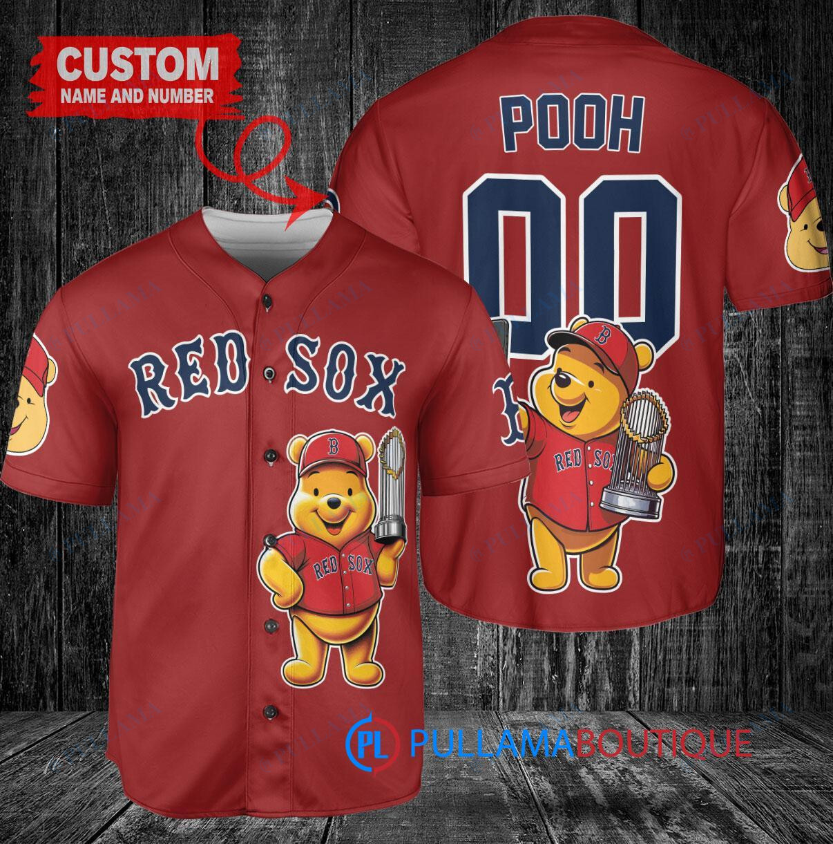 San Diego Padres x Winnie the Pooh with Trophy Custom Baseball Jersey White