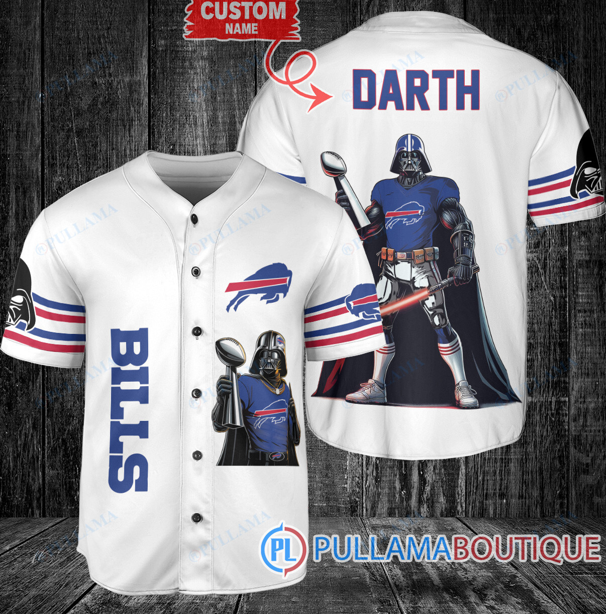 New York Jets x Darth Vader Star Wars with Trophy Custom Baseball Jersey Green Military