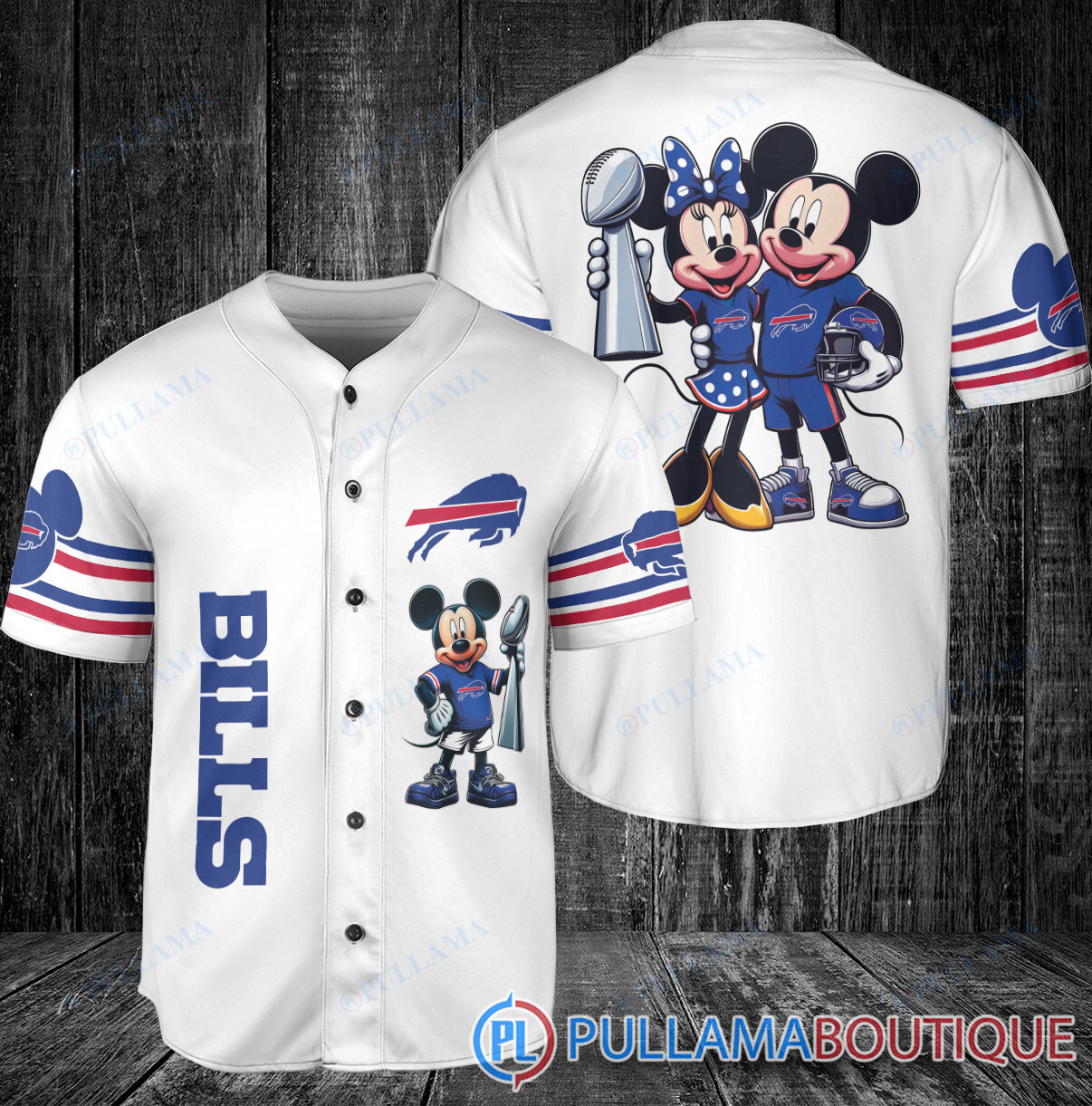 Philadelphia Eagles x Mickey and Minnie with Trophy Baseball Jersey Kelly Green