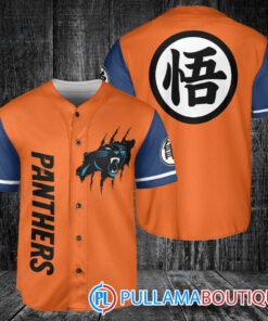 Carolina Panthers Dragon Ball Z Goku Baseball Jersey