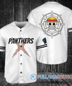 Carolina Panthers Luffy After Timeskip One Piece Straw Hats Baseball Jersey