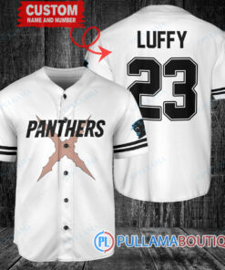 Carolina Panthers Luffy After Timeskip One Piece Straw Hats Custom Baseball Jersey