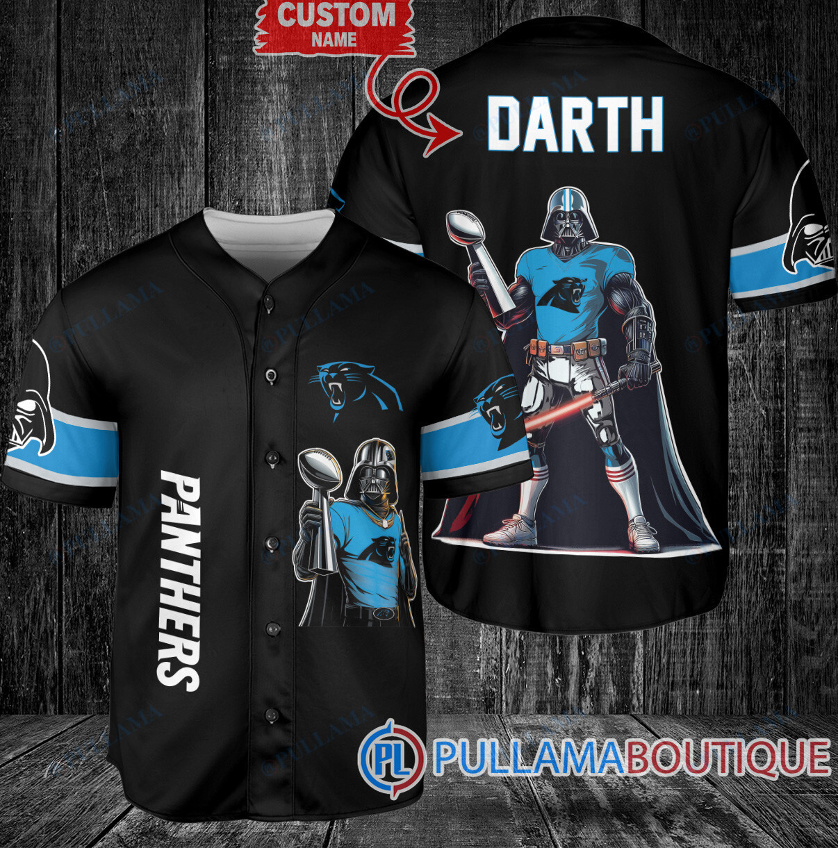 Atlanta Falcons x Darth Vader Star Wars with Trophy Custom Baseball Jersey Red