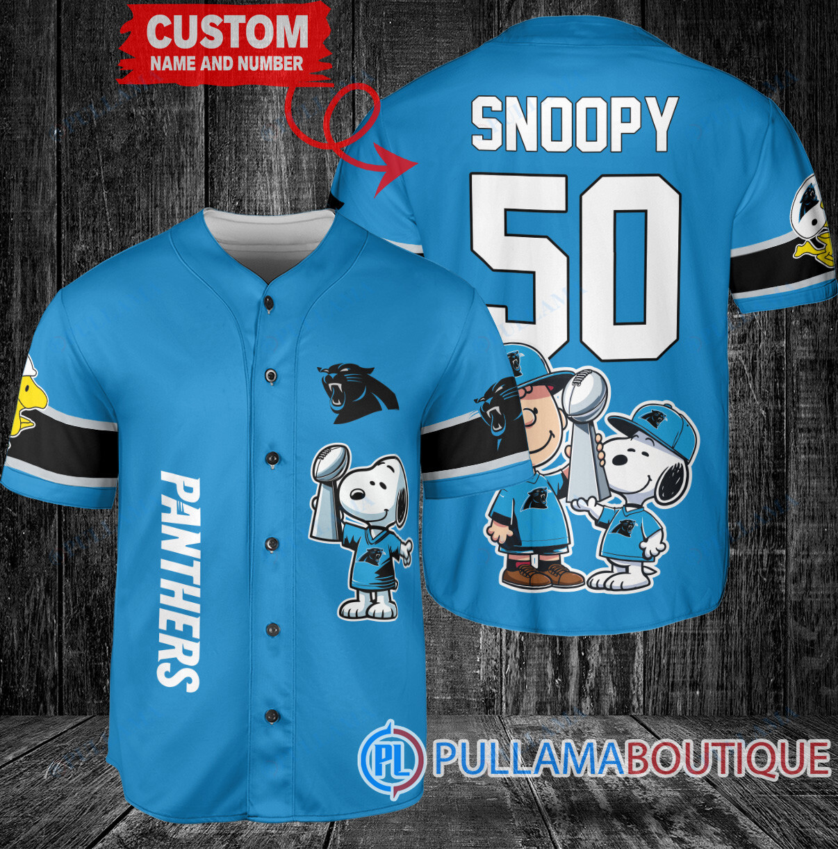 Tennessee Titans x Snoopy and Charlie Brown with Trophy Custom Baseball Jersey White