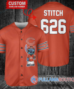 Chicago Bears Stitch Custom Baseball Jersey Red