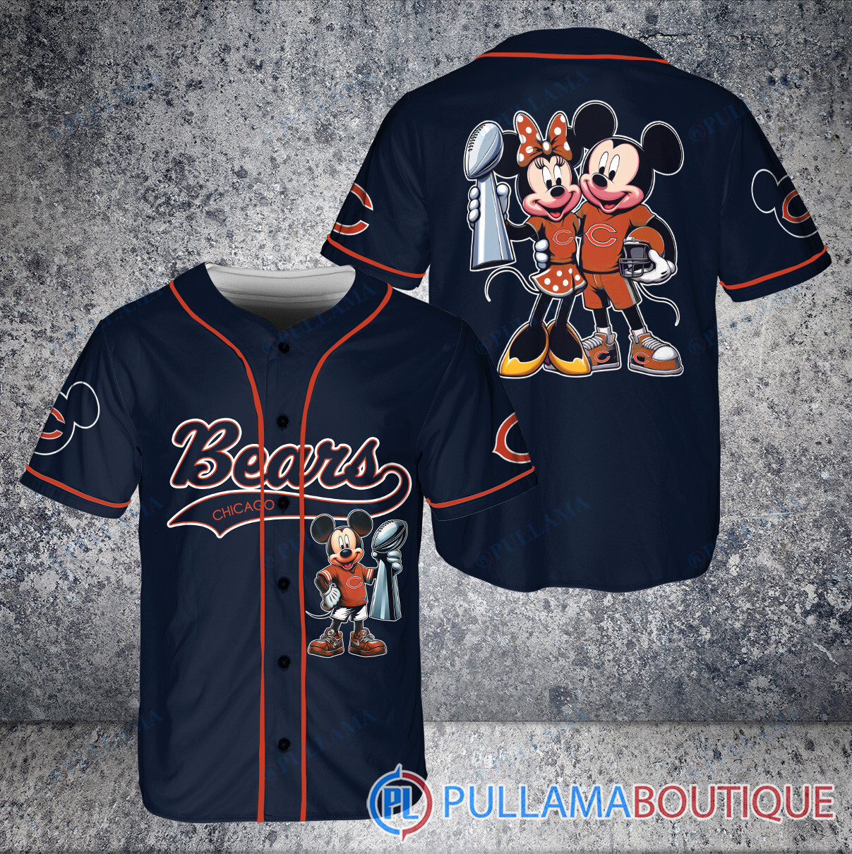 New York Jets x Mickey and Minnie with Trophy Baseball Jersey White