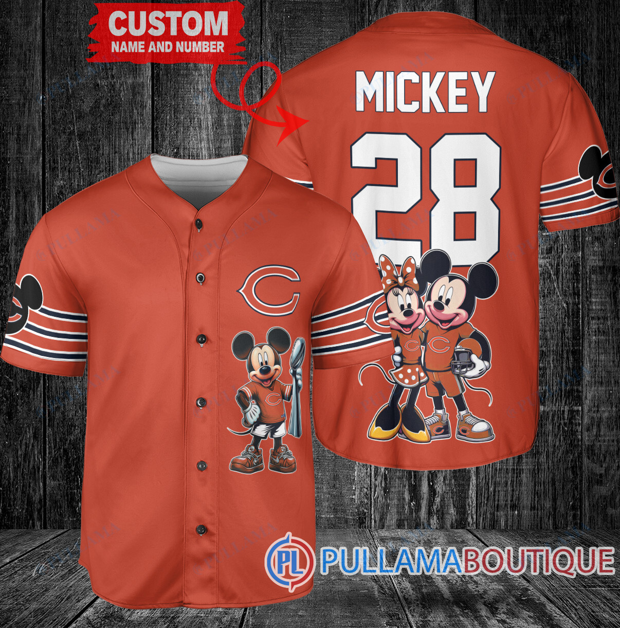 Indianapolis Colts x Mickey and Minnie with Trophy Custom Baseball Jersey White