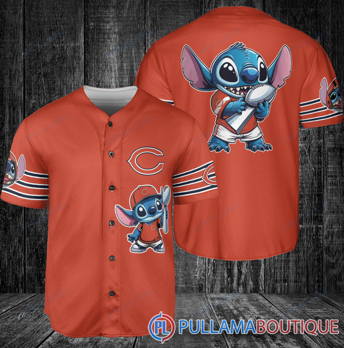 Tampa Bay Buccaneers x Stitch with Trophy Baseball Jersey Orange