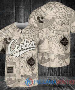 Chicago Cubs Harry Potter The Marauders Map Baseball Jersey