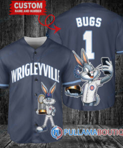 Chicago Cubs x Bugs Bunny with Trophy Baseball Jersey Navy