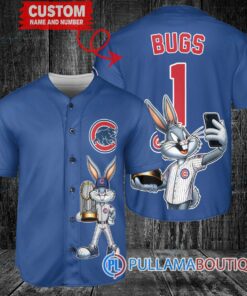 Chicago Cubs x Bugs Bunny with Trophy Baseball Jersey Royal