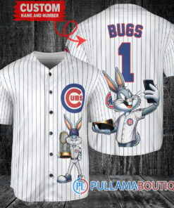 Chicago Cubs x Bugs Bunny with Trophy Baseball Jersey White