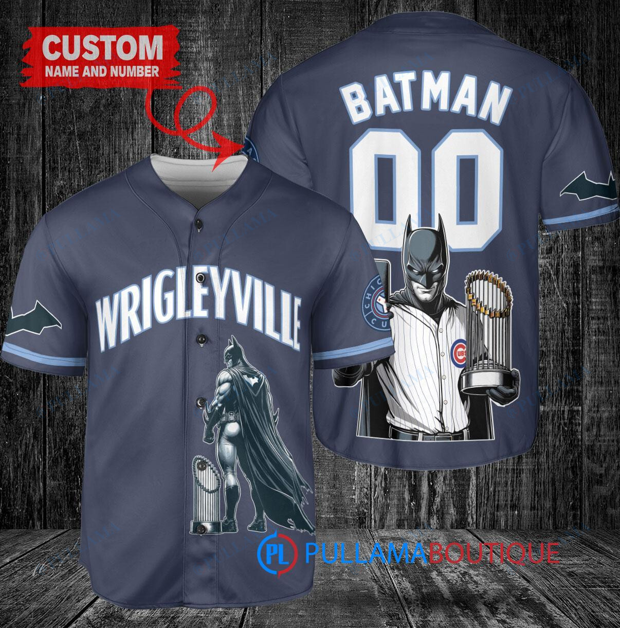 Pittsburgh Pirates x DC Comics Batman The Dark Knight with Trophy Custom Baseball Jersey White